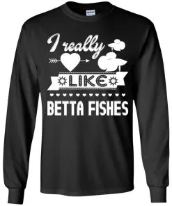 I Really Like Betta Fishes Youth LS T-Shirt