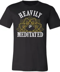 Heavily Meditated Yoga Meditation Unisex Jersey Tee