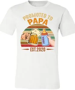 Promoted To Papa EST 2020 Vintage Unisex Jersey Tee