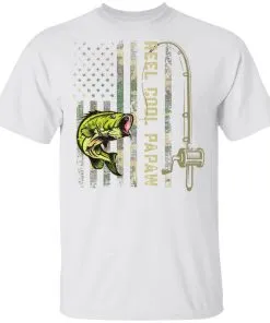 Fishing Reel Cool Papaw American Flag Men's T-Shirt