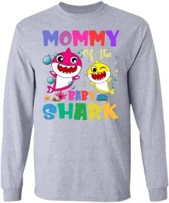 Family Mommy Of The Baby Shark LS T-Shirt
