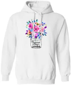 AllezyGo Happiness Is Being Granna Flowers Hoodie