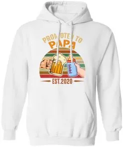 Promoted To Papa EST 2020 Vintage Hoodie
