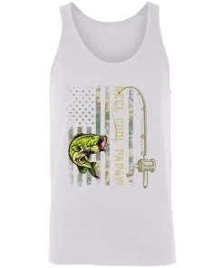 Fishing Reel Cool Papaw American Flag Unisex Tank