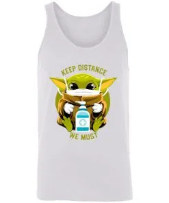 Keep Distance We Must Baby Yoda Unisex Tank