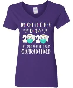 Mother's Day 2020 The One Where We were Quarantined Women's V-Neck T-Shirt