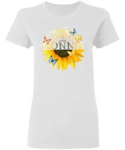 Happiness Is Being A Mom And Nonie Sunflower Butterflies Women's T-Shirt