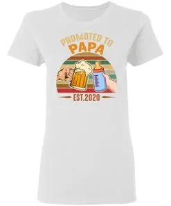 Promoted To Papa EST 2020 Vintage Women's T-Shirt