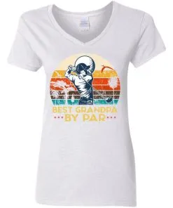 Best Grandpa by Par Women's V-Neck T-Shirt