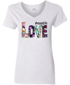#Mimilife - Love Women's V-Neck T-Shirt