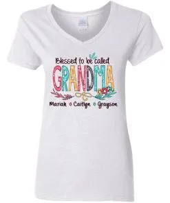 Blessed To Be Called Grandma Women's V-Neck T-Shirt