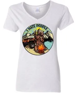 I Hate People Women's V-Neck T-Shirt