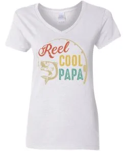 Reel Cool Papa Women's V-Neck T-Shirt