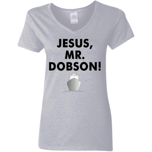 Private: Jesus, Mr. Dobson Women’s V-Neck T-Shirt