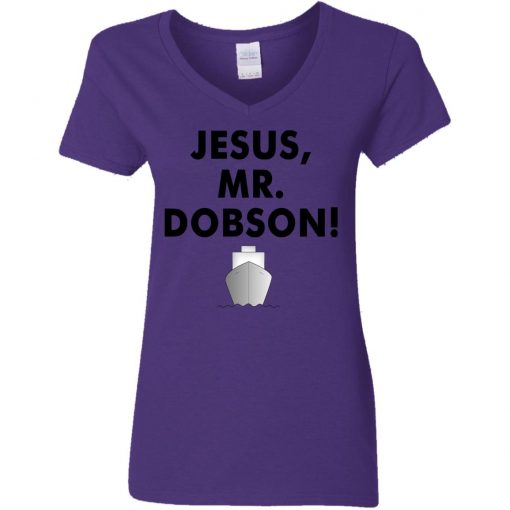 Private: Jesus, Mr. Dobson Women’s V-Neck T-Shirt