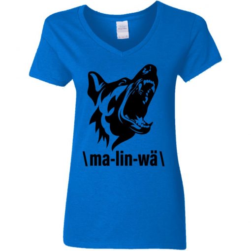 Private: Ma-lin-wa Belgian Malinois Women’s V-Neck T-Shirt
