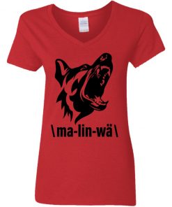 Private: Ma-lin-wa Belgian Malinois Women’s V-Neck T-Shirt