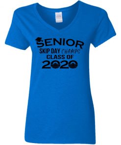 Private: Senior Skip Day Champs Class of 2020 Women’s V-Neck T-Shirt