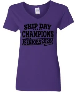 Skip Day Champions 2020 Women’s V-Neck T-Shirt