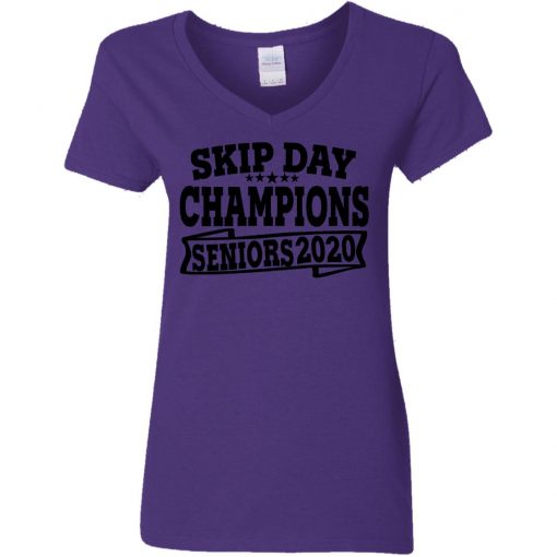 Private: Skip Day Champions 2020 Women’s V-Neck T-Shirt