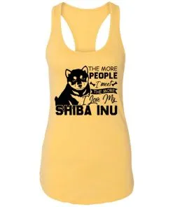 The More People I Meet The More I Love My Shiba Inu Racerback Tank