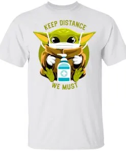 Keep Distance We Must Baby Yoda Youth T-Shirt