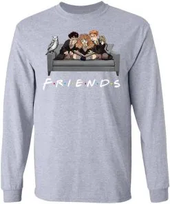 The Golden Trio FRIENDS Harry Potter Hermione & Ron LS T-Shirt
