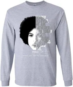 Prince 1958-2016 Thank You For The Memories Youth LS T-Shirt