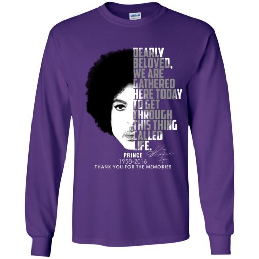 Private: Prince 1958-2016 Thank You For The Memories Youth LS T-Shirt