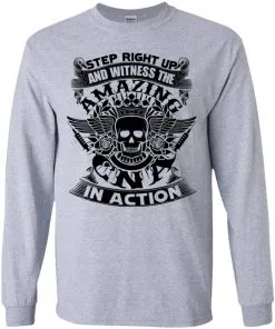 Step Right Up and Witness The Amazing Electrician in Action Youth LS T-Shirt