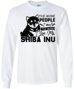 The More People I Meet The More I Love My Shiba Inu Youth LS T-Shirt