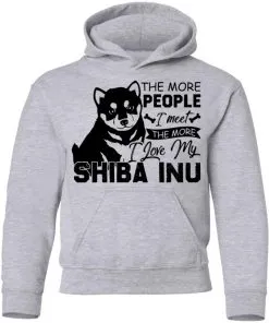 The More People I Meet The More I Love My Shiba Inu Youth Hoodie