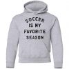 Private: Soccer Is My Favorite Season Youth Hoodie