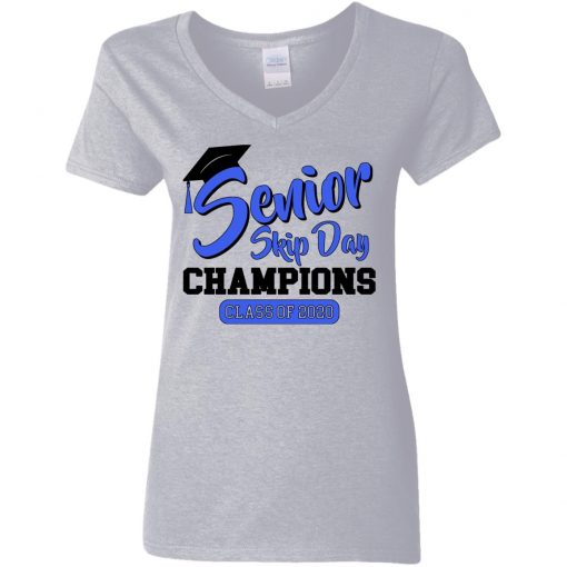 Private: Senior Skip Day Champions Funny Women’s V-Neck T-Shirt