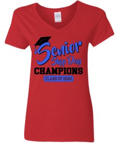 Private: Senior Skip Day Champions Funny Women’s V-Neck T-Shirt