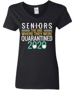 Seniors The One Where They Were Quarantined 2020 Women’s V-Neck T-Shirt