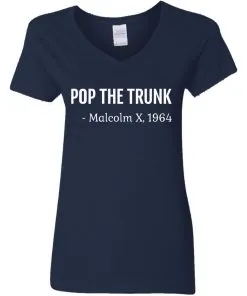 Pop The Trunk Malcolm X 1964 Women’s V-Neck T-Shirt