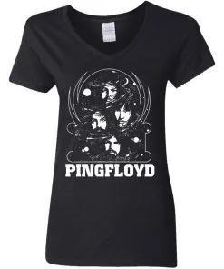 PINK FLOYD Pyramid Band Women’s V-Neck T-Shirt