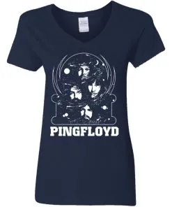 PINK FLOYD Pyramid Band Women’s V-Neck T-Shirt