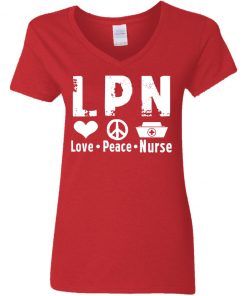 Private: Peace Love Nurse Women’s V-Neck T-Shirt