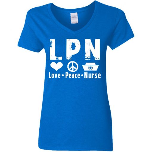 Private: Peace Love Nurse Women’s V-Neck T-Shirt