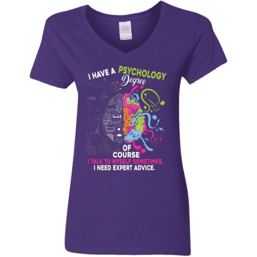 Private: I Have A Psychology Degree Women’s V-Neck T-Shirt