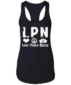 Peace Love Nurse Racerback Tank