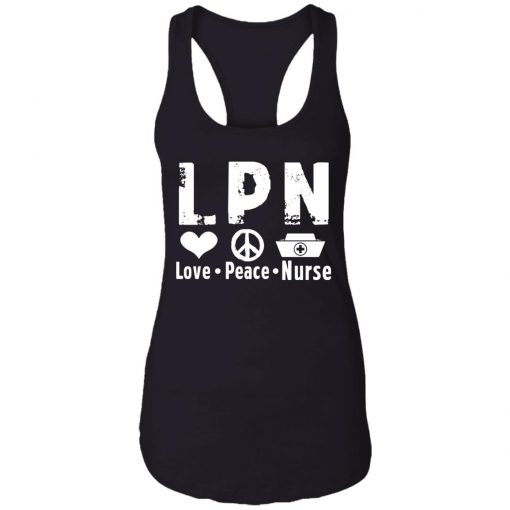 Private: Peace Love Nurse Racerback Tank