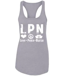 Peace Love Nurse Racerback Tank