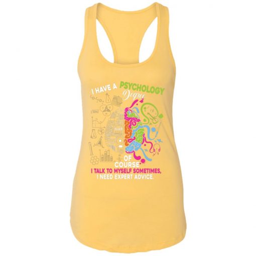 Private: I Have A Psychology Degree Racerback Tank