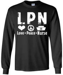 Peace Love Nurse Youth LS T-Shirt