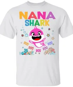 Nana Of The Baby Shark Birthday Nana Shark Youth T-Shirt