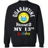 Private: Quarantine Ruined My 13th Birthday Sweatshirt