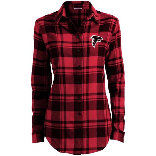 Private: Atlanta Falcons Ladies’ Plaid Flannel Tunic